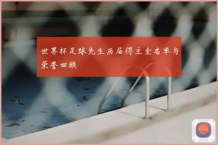 世界杯足球先生历届得主全名单与荣誉回顾